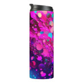 Diep Roze Holografische Glitter Thermische Tumbler Thermosbeker (Geroteerd rechts)