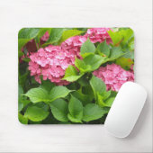 Diep Roze Hortensia's Muismat (Met muis)