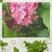 Diep Roze Hortensia's Theedoek (Gevouwen)