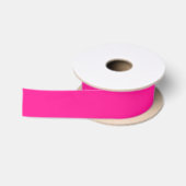 Diep Roze Kleur Effen Satijnen Lint (Spoel)