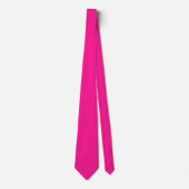 Diep Roze Kleur Effen Vlak Stropdas (Voorkant)