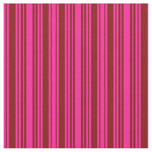 Diep Roze & Maroon gevoerd/Gestreept patroon Stof (Close Up)