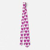 Diep roze ontwerp van het Heart Patroon Stropdas (Achterkant)