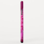 Diep roze pioen op zwarte iPhone / iPad hoes (Achterkant/rechts)