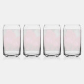 Diep roze rododendron bloeit bloemig blikvorm glas (Achterkant)