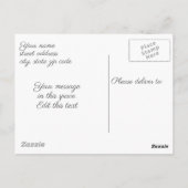 Diep roze rozen, "denken aan jou" briefkaart (Achterkant)