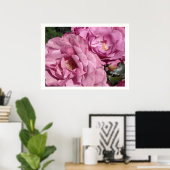 Diep Roze Rozen Poster (Thuiskantoor)
