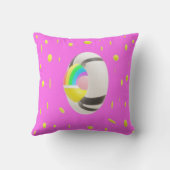 Diep roze schattige zonnige zonnesteek met kussen (Achterkant)