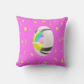 Diep roze schattige zonnige zonnesteek met kussen (Voorkant)