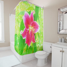  Diep Roze Stargazer Lily op Lime Green