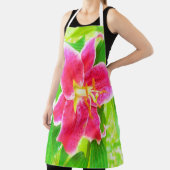  Diep Roze Stargazer Lily op Lime Green Schort (Insitu)