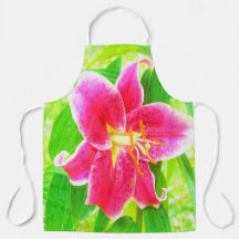  Diep Roze Stargazer Lily op Lime Green