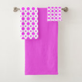 Diep Roze Stippenbad Handdoekenset Bad Handdoek (Insitu)