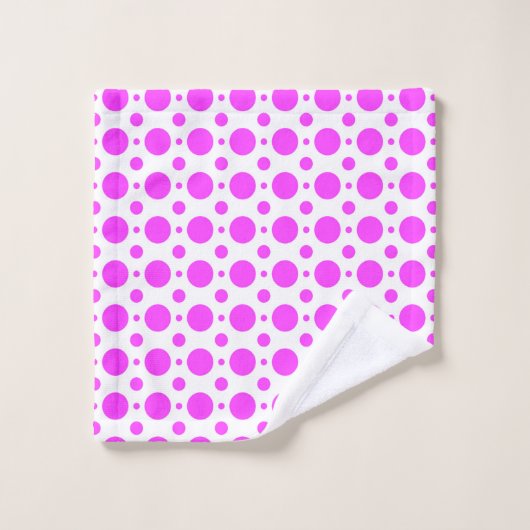 Diep Roze Stippenbad Handdoekenset Bad Handdoek (Wasdoekje)