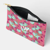 Diep Roze Teal Douane Papierwarenzak Etui (Open)