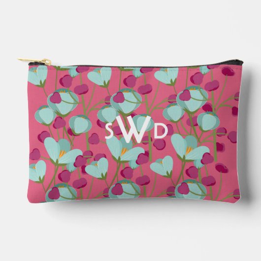 Diep Roze Teal Douane Papierwarenzak Etui (Voorkant)