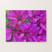 Diep Roze Tuin Bloemschildering Puzzel (Horizontaal)