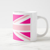 Diep roze Union Jack Grote Koffiekop (Rechts)
