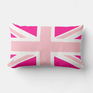 Diep roze Union Jack Kussen