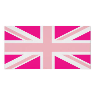 Diep Roze Union Jack Perfect Poster
