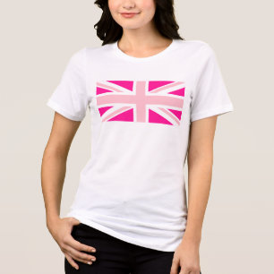 Diep roze Union Jack Tri-Blend Shirt