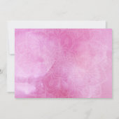 Diep Roze Waterverf Mandala Trouw Uitnodiging (Achterkant)