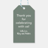 Diep saliegroen cadeaulabel (Voorkant)