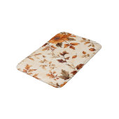 Diep Sinaasappel Amber Bloemen Herfstpatroon Badmat (Gekanteld)