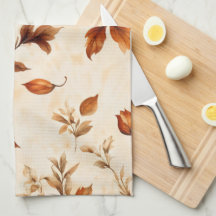 Diep Sinaasappel Amber  Bloemen Herfstpatroon