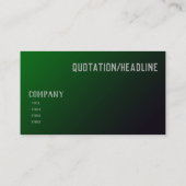 Diep smaragdgroen verloop visitekaartje (Achterkant)