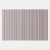 Diep Taupe & Witte Strepen Inpakpapier Vel (Voorkant)
