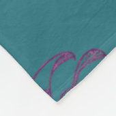 Diep Teal Roze Vlinder Bloem Fleece Deken (Hoek)