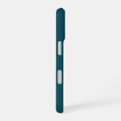 Diep Tealblauwe Aangepaste Monogram iPhone 16 Hoesje (Rechterkant)