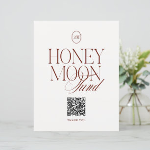 Diep Terracotta Honeymoon Fonds QR Huwelijksbord