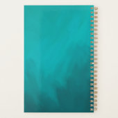 Diep Turkoois Design Spiraal Planner (Achterkant)