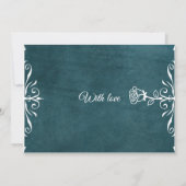 Diep Turquoise Blauwe Talavera Mexicaanse Bruiloft Save The Date (Achterkant)