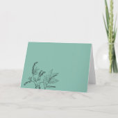 Diep Turquoise Bruiloftdouche Bedankkaart (Achterkant)