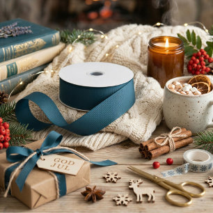 Diep turquoise Noorse winter cadeauverpakkingslint Grosgrain Lint