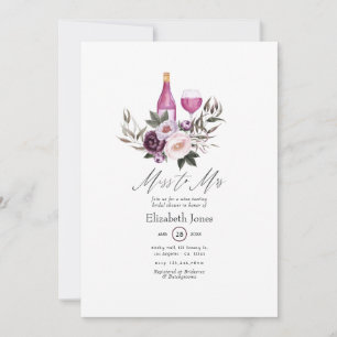 Diep Velvet Floral Wijn - Vrijgezellenfeest Kaart