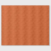 Diep Verbrand Oranje Bloemendamask Patroon Cadeaupapier (Vlak)