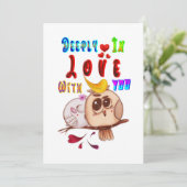 Diep verliefd op je aankondiging (Staand voorkant)