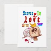 Diep verliefd op jou notitiekaartje (Voorkant / Achterkant)