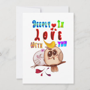 Diep verliefd op jou notitiekaartje