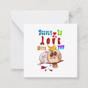 Diep verliefd op jou notitiekaartje