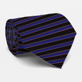 Diep vintage gestreepte blauwe patroon das (Opgerold)