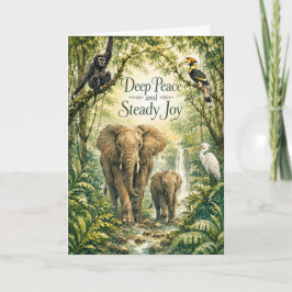 Diep Vredige Stabiele Vreugde Olifant Moedigingska Kaart