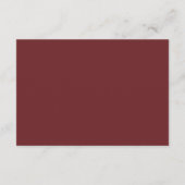 Diep Wijnrood Huwelijksdetails | Accommodatie Informatiekaartje (Achterkant)