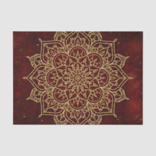 Diep Wijnrood Mandala & Goud Glam Modern Chic Tissuepapier
