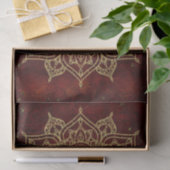 Diep Wijnrood Mandala & Goud Glam Modern Chic Tissuepapier (Geschenk)