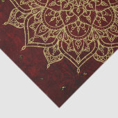 Diep wijnrood Mandala & goud glamor modern chic Tissuepapier (Detail)